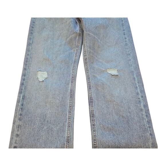 BDG Jeans Womens Size 26 Blue Cowboy Straight Leg High Rise Normcore Distressed - Picture 8 of 13